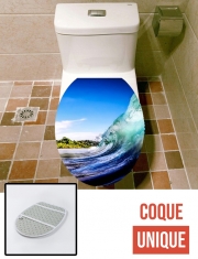 Housse de toilette - Décoration abattant wc Wave Wall