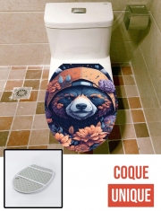 Housse de toilette - Décoration abattant wc Wild black Bear