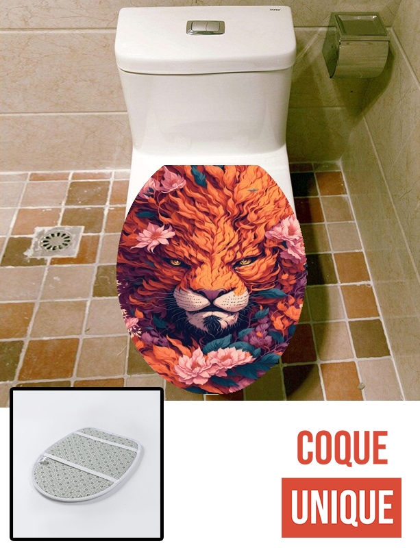 Housse de toilette - Décoration abattant wc Wild Lion