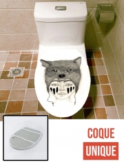 Housse de toilette - Décoration abattant wc Wolf warrior