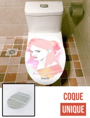 Housse de toilette - Décoration abattant wc Visage femme Know your  power