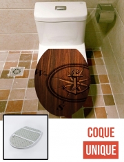 Housse de toilette - Décoration abattant wc Wooden Anchor