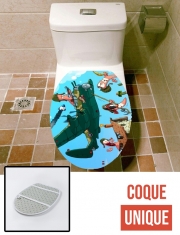 Housse de toilette - Décoration abattant wc Worms Art Fan Gamer