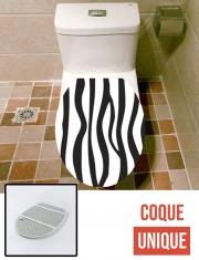 Housse de toilette - Décoration abattant wc Zebre