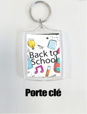 Porte clé photo Back to school background drawing