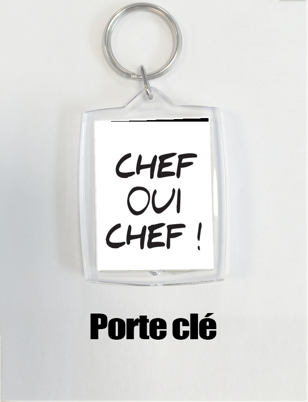 Porte clé photo Chef Oui Chef humour