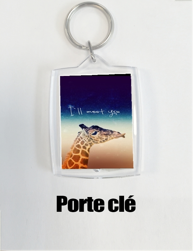 Porte clé photo Giraffe Love - Gauche
