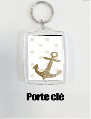 Porte clé photo Glitter Anchor and dots in gold