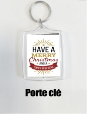 Porte clé photo Merry Christmas and happy new year