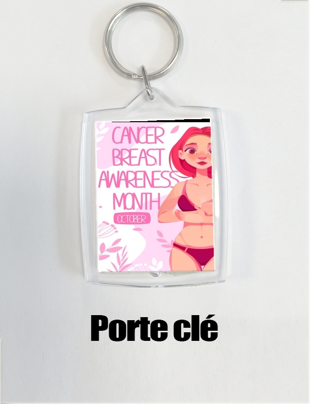 Porte clé photo October breast cancer awareness month