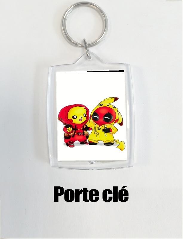 Porte clé photo Pikachu x Deadpool
