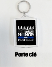 Porte clé photo Police Serve Honor Protect