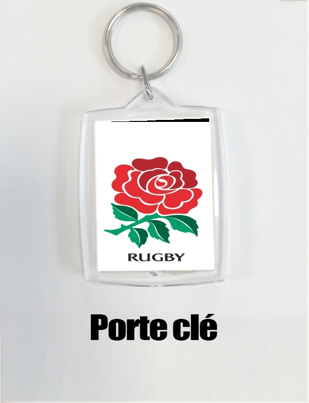 Porte clé photo Rose Flower Rugby England