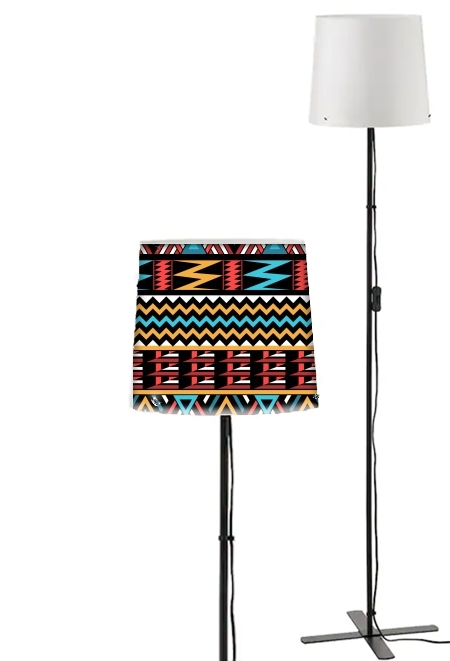 Lampadaire aztec pattern red Tribal