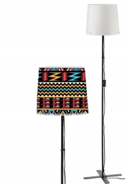 Lampadaire aztec pattern red Tribal