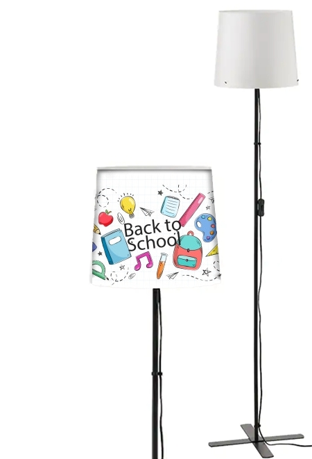 Lampadaire Back to school background drawing