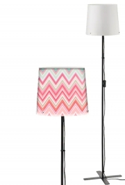 Lampadaire colorful chevron in pink
