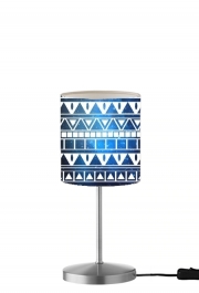 Lampe de table Aztec Tribal ton bleu