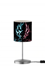 Lampe de table Black Goku Face Art Blue and pink hair
