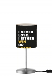 Lampe de table i never lose either i win or i learn Nelson Mandela