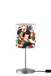 Lampe de table Japanese geisha surrounded with colorful carps