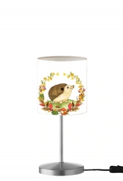 Lampe de table watercolor hérisson en automne