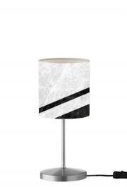 Lampe de table effet marbre blanc