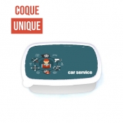 Boite a Gouter Repas Logo garage / garagiste avec texte personnalisable