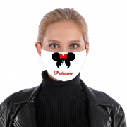 Masque alternatif Silhouette Minnie Château avec prénom personnalisable