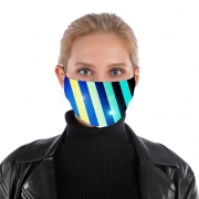 Masque alternatif Striped Colorful Glitter