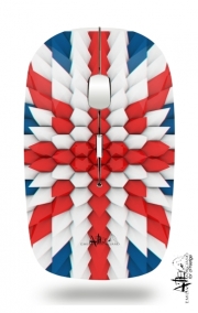 Souris sans fil avec récepteur usb 3D Poly Union Jack London flag
