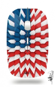 Souris sans fil avec récepteur usb 3D Poly USA flag