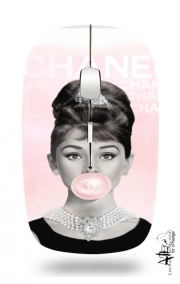 Souris sans fil avec récepteur usb Audrey Hepburn bubblegum