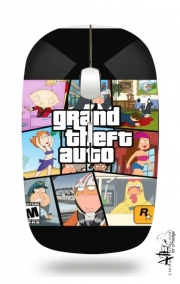 Souris sans fil avec récepteur usb Family Guy mashup GTA