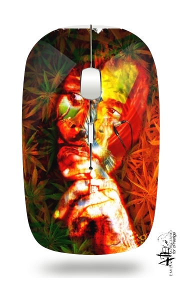 Souris sans fil avec récepteur usb Bob Marley Painting Art
