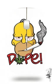 Souris sans fil avec récepteur usb Homer Dope Weed Smoking Cannabis