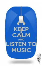 Souris sans fil avec récepteur usb Keep Calm And Listen to Music