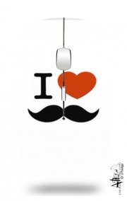 Souris sans fil avec récepteur usb I Love Moustache