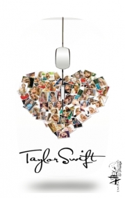 Souris sans fil avec récepteur usb Taylor Swift Love Fan Collage signature