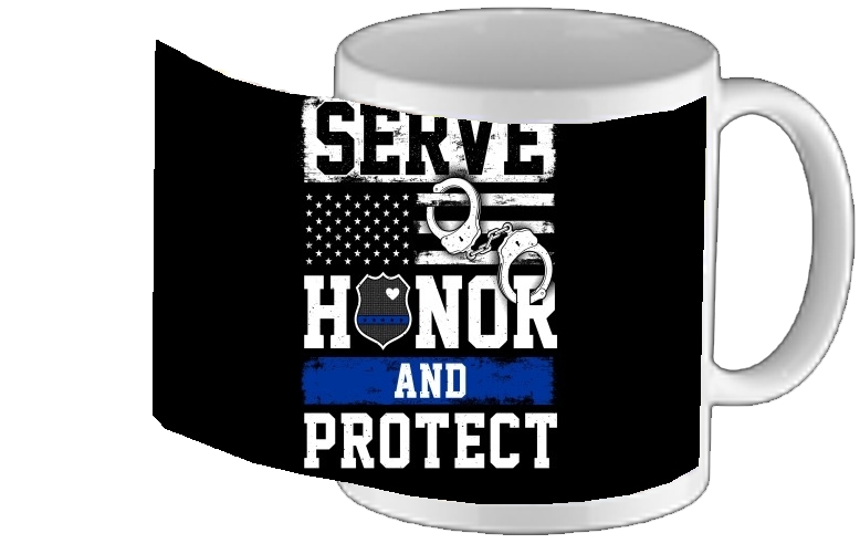 Tasse Mug Police Serve Honor Protect