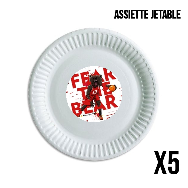 Pack de 5 assiettes jetable Beasts Collection: Fear the Bear