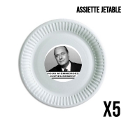 Pack de 5 assiettes jetable Chirac Vous memmerdez copieusement