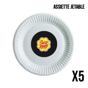 Pack de 5 assiettes jetable Chupa Sucepute Alkpote Style