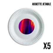 Pack de 5 assiettes jetable Colorful Plastic