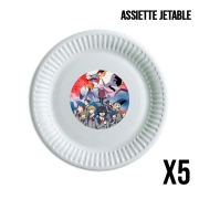 Pack de 5 assiettes jetable darling in the franxx
