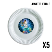 Pack de 5 assiettes jetable Djokovic Painting art