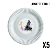 Pack de 5 assiettes jetable Don't be afraid