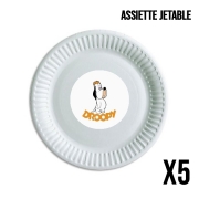 Pack de 5 assiettes jetable Droopy Doggy