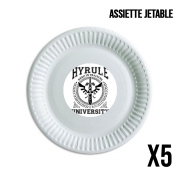 Pack de 5 assiettes jetable Hyrule University Hero in trainning