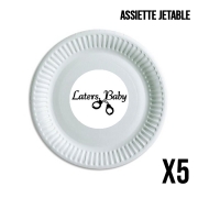 Pack de 5 assiettes jetable Laters Baby fifty shades of grey